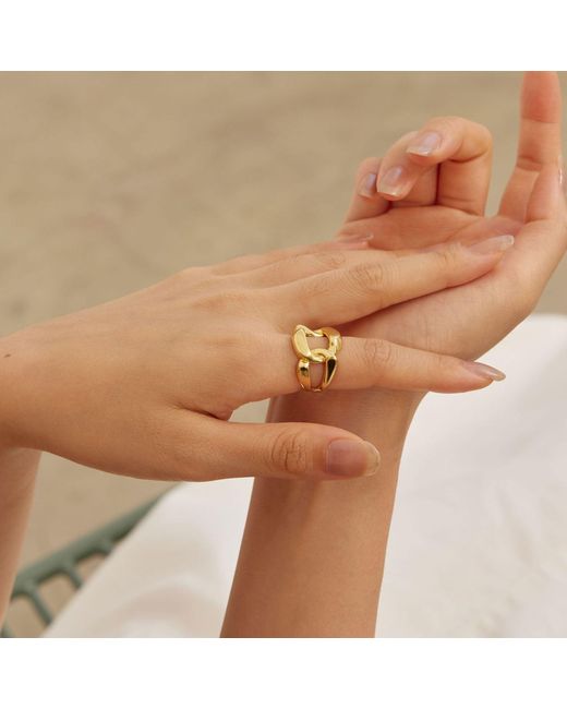 Barebone Apparel Metallic Bold Chain Open Ring