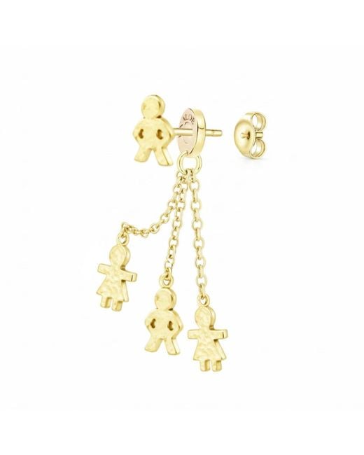 Unaloe Metallic Plated Boy Charm Chain Earrings – Designer Statement Jewelry For