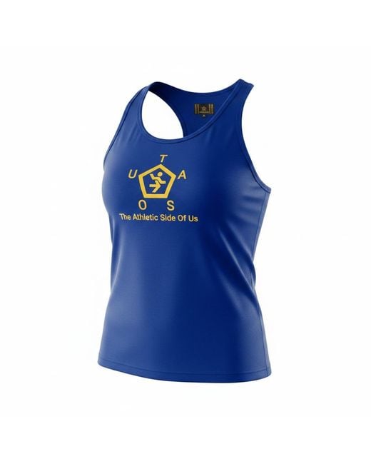 Chuks Collins Blue Logo Printed Tank Top Royal- Diffusion Collection for men