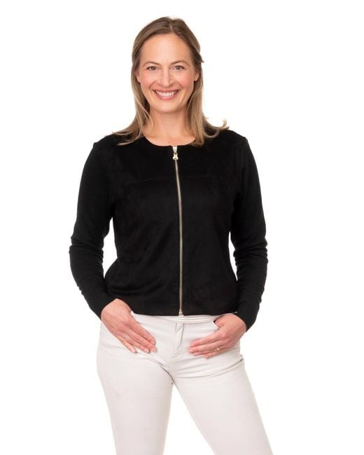 Franchetti Bond Black Gianella Suedette Jacket