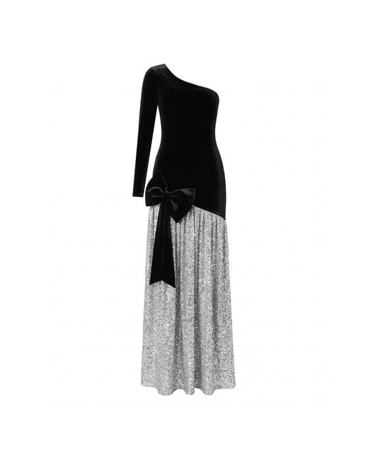 Nur Karaata Gray Sabrina Gown