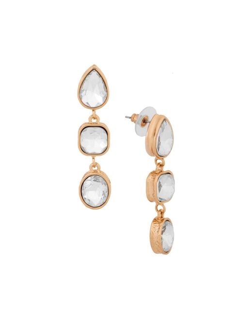 Saachi Metallic Crystal Cascade Earrings