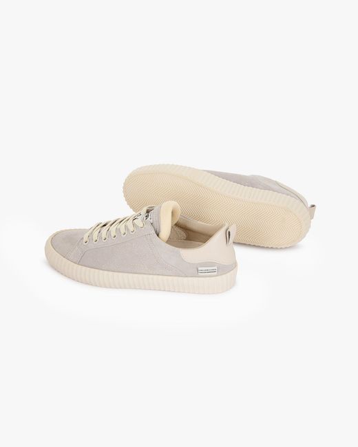 Springa | Unique Vulcanized Sneakers Italian Handmade White Wavy Suede Sneakers for men