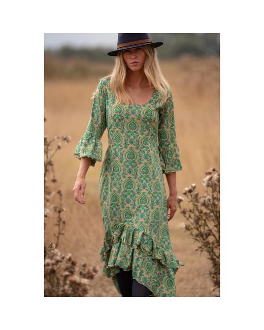 At Last Green Victoria Midi Dress