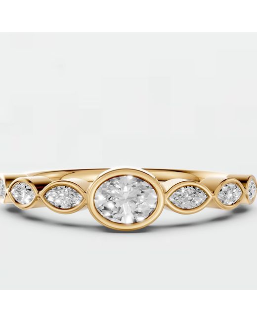 Aya Fine Jewelry Metallic Oval & Marquise Lab Grown Diamond Ring