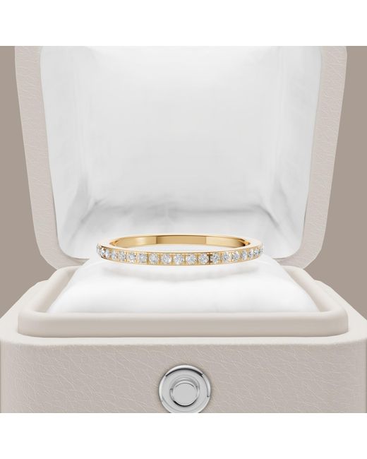 Aya Fine Jewelry Metallic Minimalist Round Lab Diamond Eternity Band