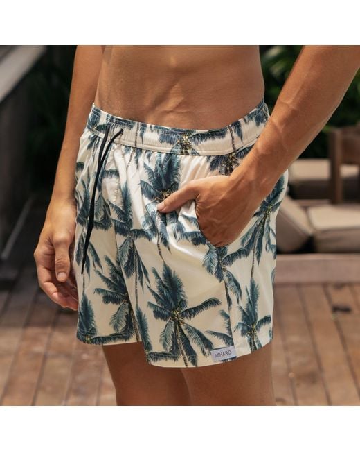 Mihara Blue Swim Trunks for men