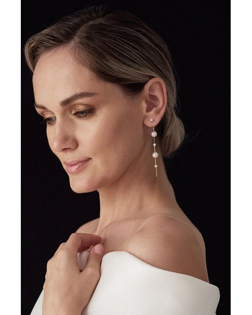 Lisa&Co. White Earrings Pearl Drip Drop I