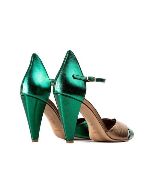 Rosamund Muir London Green Aurora Metallic & Heels