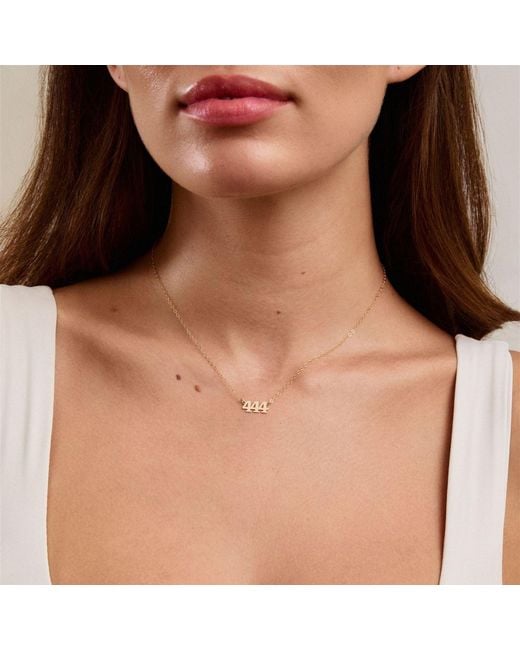 SET & STONES Metallic Angel Numbers Necklace- One