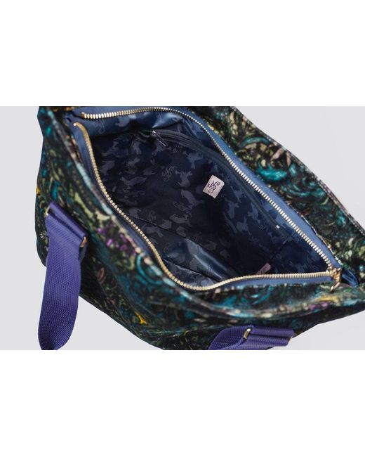 Natalia Petruch Blue Natasha Silk Velvet Tote Bag