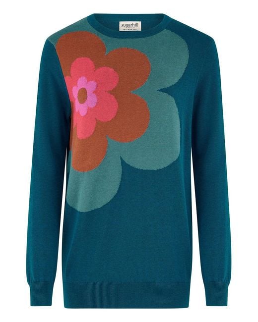 Sugarhill Blue Rita Sweater Flower