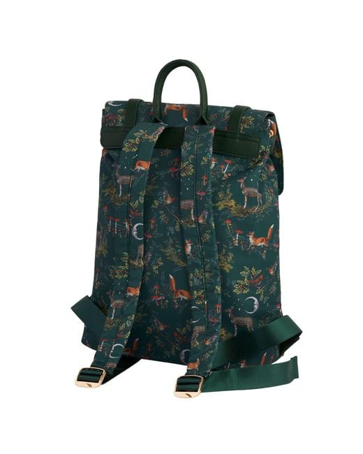 Fable England Green Into The Woods Buckle Backpack Medium
