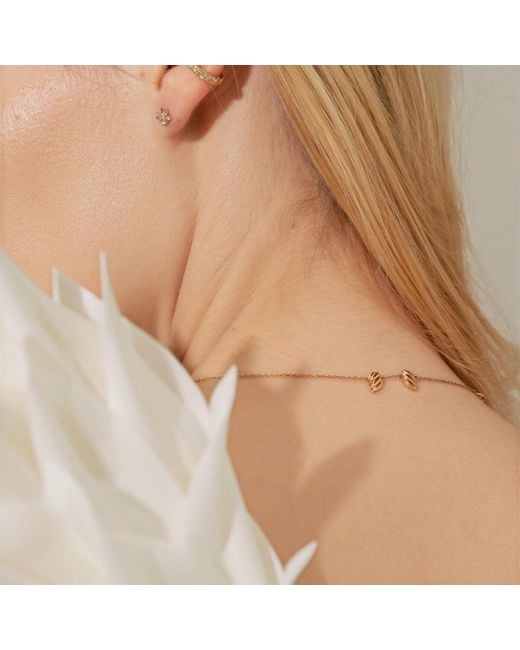 BLOOMTINE | Earth Angel HQ Metallic Mini Halo Wings Diamond Vermeil Angel Necklace