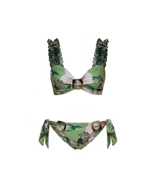 Nur Karaata Green Blossom Bikini