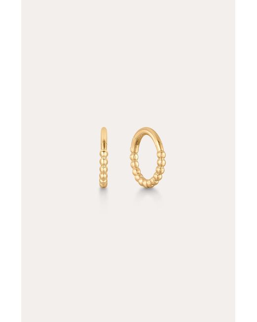 Vanhi Metallic 14K Recycled Solid Beaded Clicker Earring