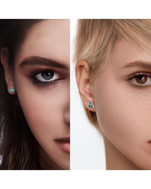 The Jewellery Store London Blue Trilogy Studs