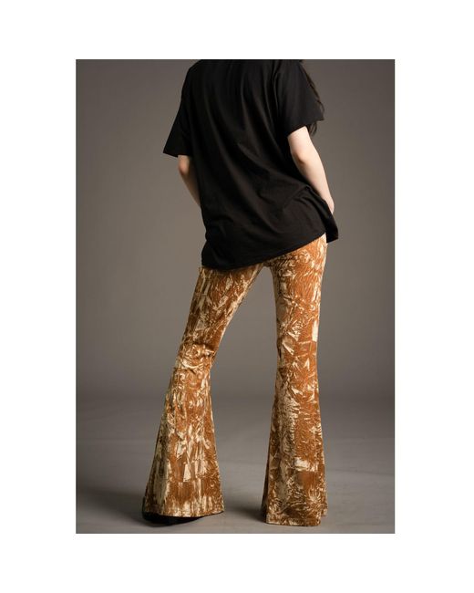 Little Lies Natural Hendrix Ochre Velvet Flares