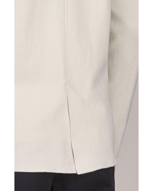 Paul James Knitwear White Lightweight Organic Cotton Linen Luca Knitted Blazer for men