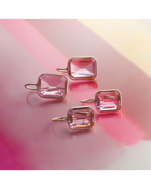 Hye Jane Jewelry Pink Small Gemma Quartz Earrings