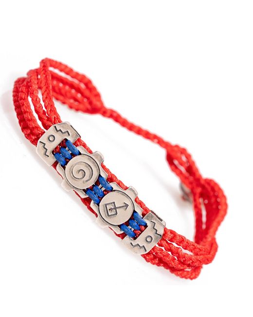 Ebru Jewelry Red Spiritual Soul Cord Striking Bracelet for men