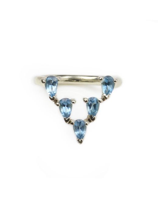 Gabriella Alicia Blue Petrichor Aquamarine Ring