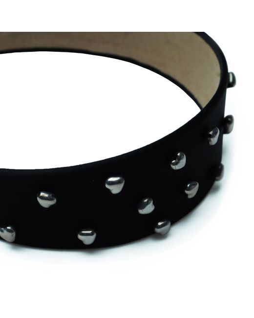 2KStyle Black Inima Metal Heart Hand-Embellished Satin Headband