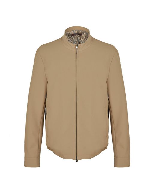 DAVID WEJ Natural Ashford Relaxed Zip Through Jacket for men