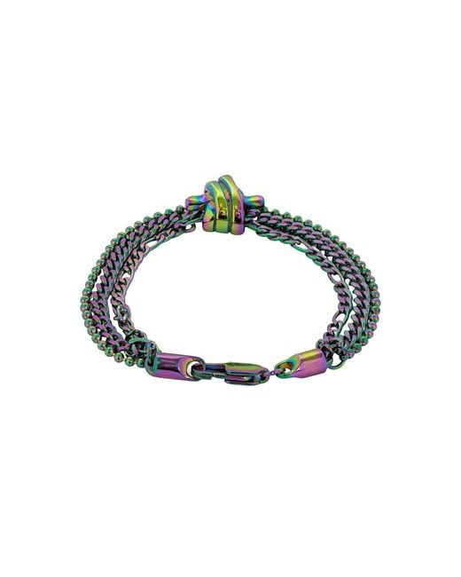 Tateossian Blue Thompson Iridescent Twisted Knot Bracelet for men