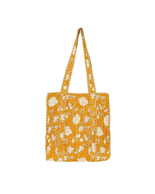 Inara Metallic Golden Tulip Tote Bag
