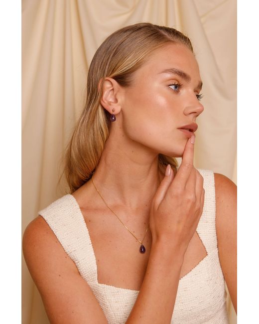 Katy Faye Purple February Amethyst Earrings
