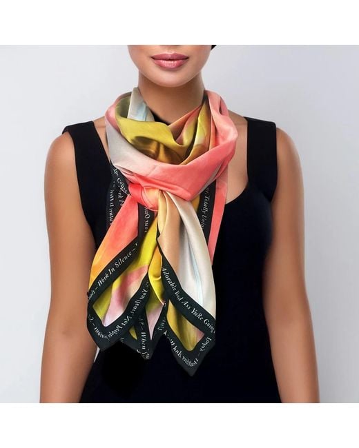 Maxjenny Green Rose Scarf