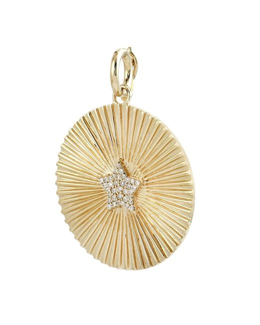 Artisan Metallic 18K Diamond Starburst Medallion Pendant