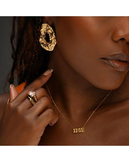 Superdivajewellery Metallic Theia Hoop Earrings