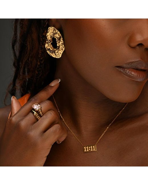 Superdivajewellery Metallic Theia Hoop Earrings