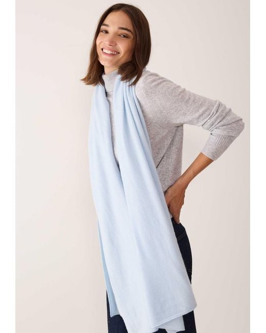 Loop Cashmere Blue Cashmere Lofty Blanket Scarf