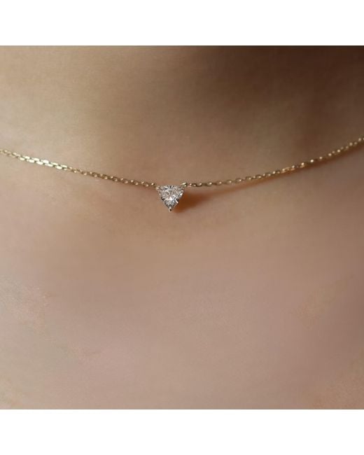 BLOOMTINE | Earth Angel HQ Metallic Illuminess Sterling Trillion Necklace
