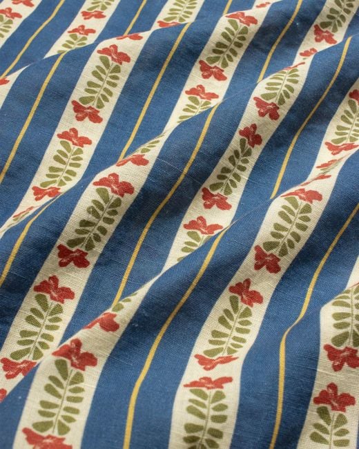 Far Afield Blue Busey Bay Stripe Shirt for men