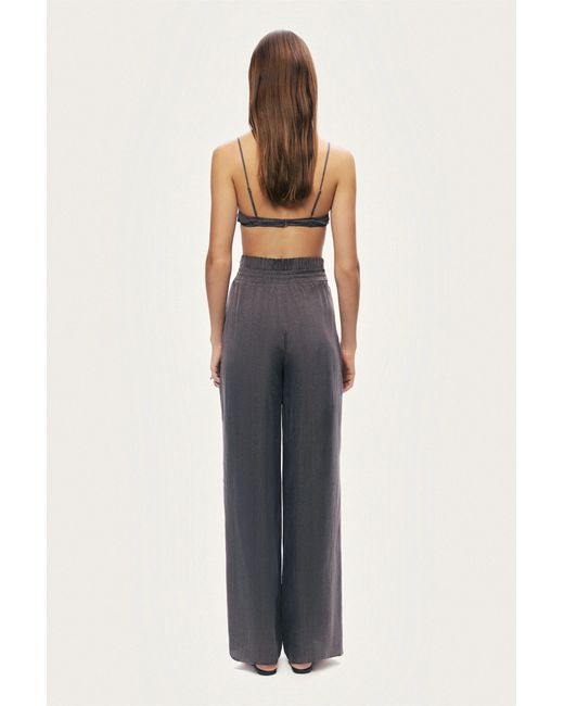 Nocturne Gray Relaxed Wide-Leg Pants