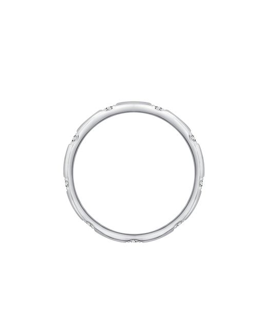 Diamonbliss Metallic Stackable Station Stackable Band Ring