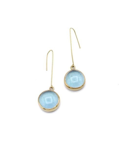 Lala Salama Blue Glass Droplet Earrings
