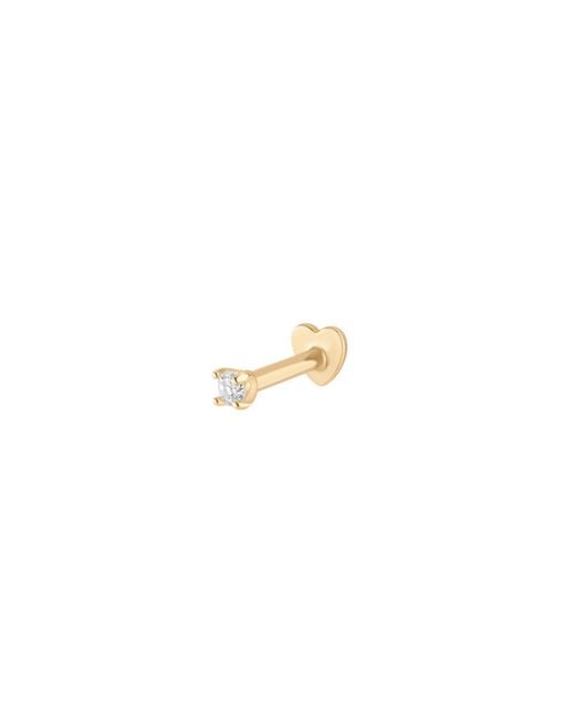 Vanhi Metallic 14K Solid Lab-Grown Diamond Prong Set Flat Back Stud