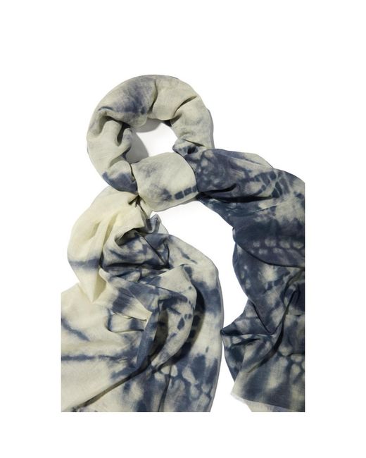 Saachi Blue Tie Dye Printed Scarf