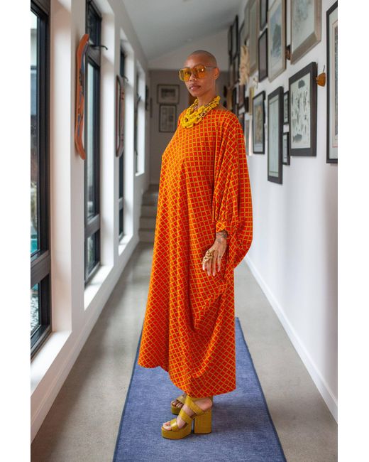 Jennafer Grace Orange Capri Caftan
