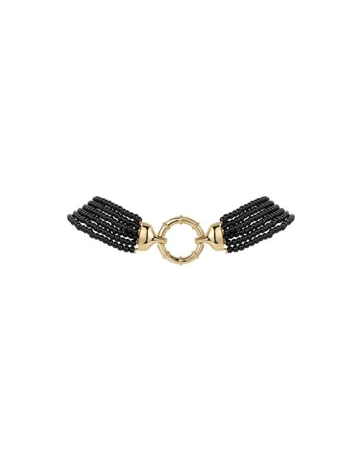 Retro Chic Black Agate Tassel Necklace