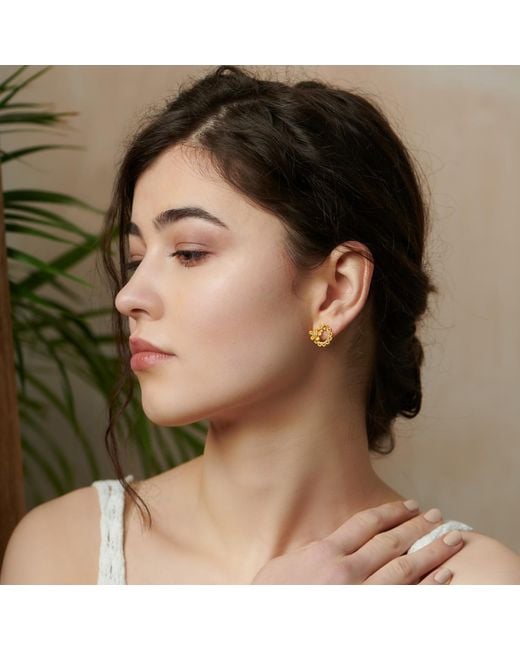 Janus Edinburgh Metallic Nefertem Vermeil Sterling Lace Earrings