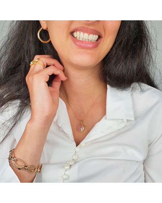 Harfi Metallic Sun Pendant Celestial Coin Dainty Plated Necklace