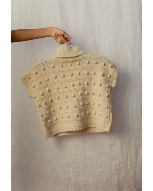 Charkha & Loom Natural Spotted Forktail Crop Top