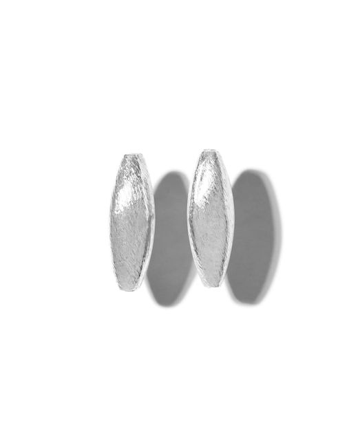 Jaredjamin White Zeppelin Stud Post Earrings