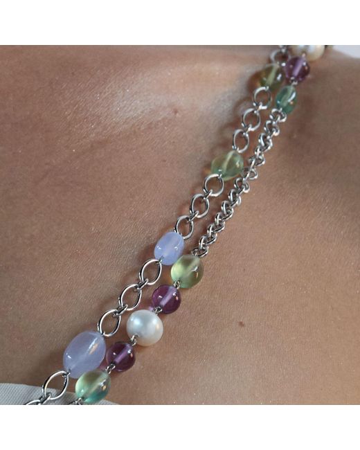 Onia Metallic Citrus Marquise Necklace